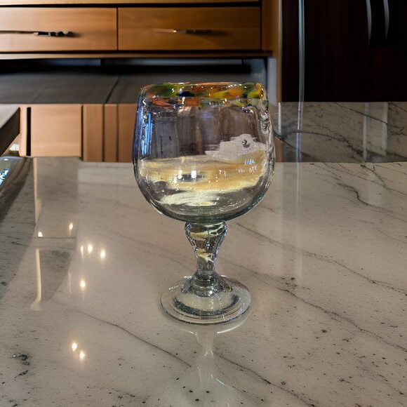 Colorful Glass Goblet - Picture 1 of 1